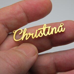 14k Gold Name Plate CHRISTINA